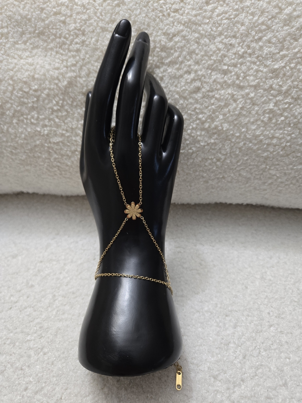 Gold Daisy Hand Chain Bracelet